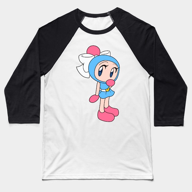 Aqua - Super Bomberman R Baseball T-Shirt by SailorBomber